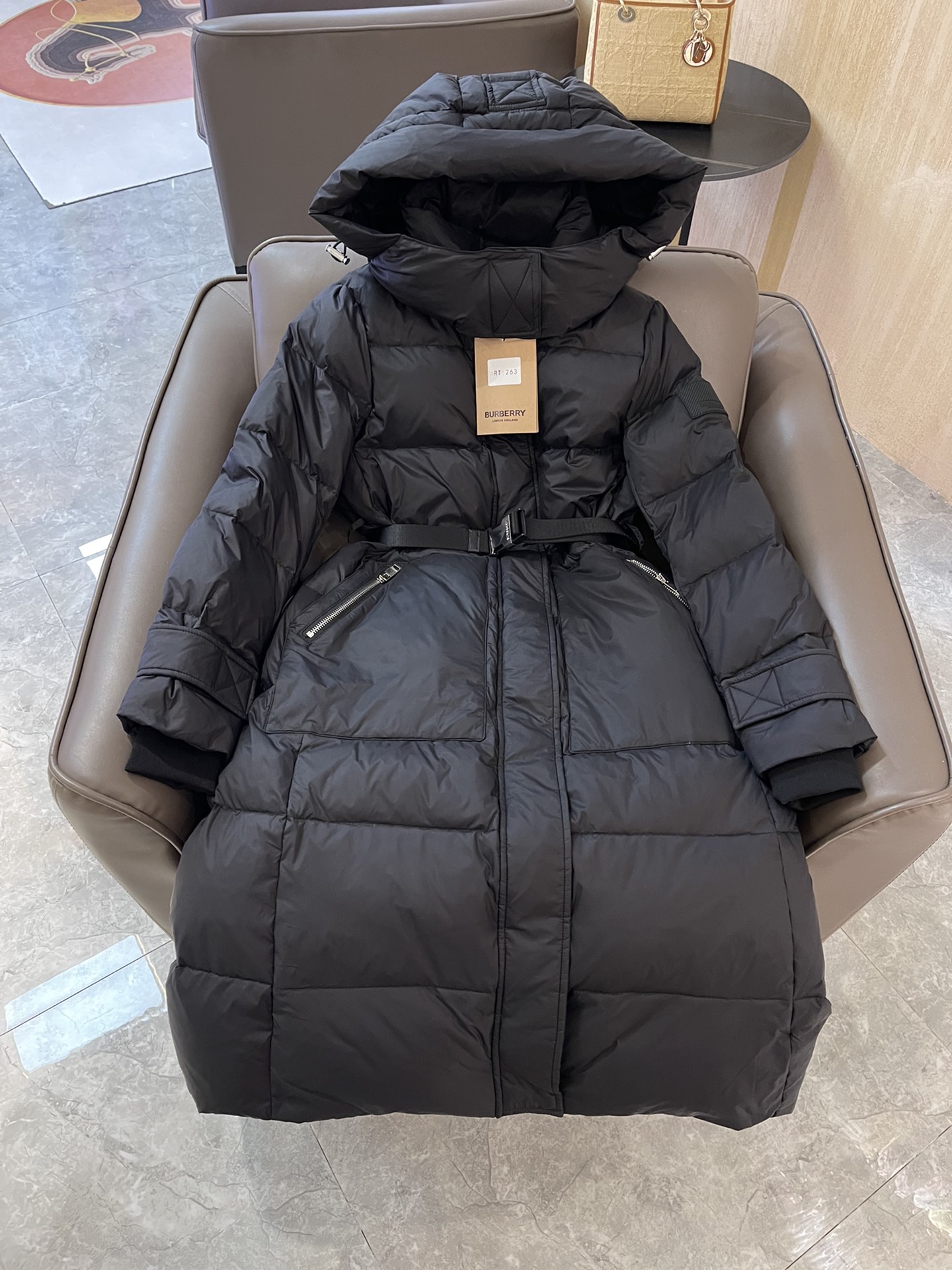 Exclusive Cheap
 Burberry Clothing Down Jacket Apricot Color Black White Goose Down