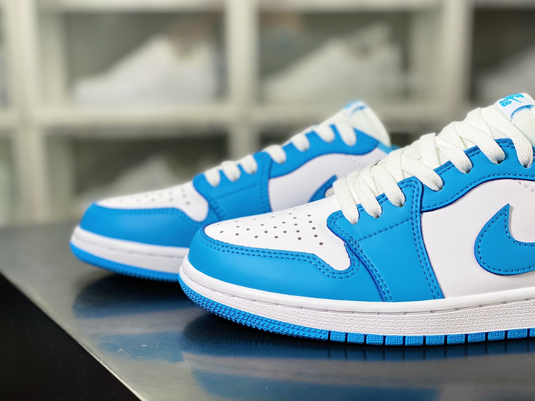 Eric Koston x Dunk SB x Air Jordan 1 Low ”Carolina Blue” SB mixed AJ1 Jordan first generation basketball shoes ”North Carolina Blue and White Low Top” CJ7891-401