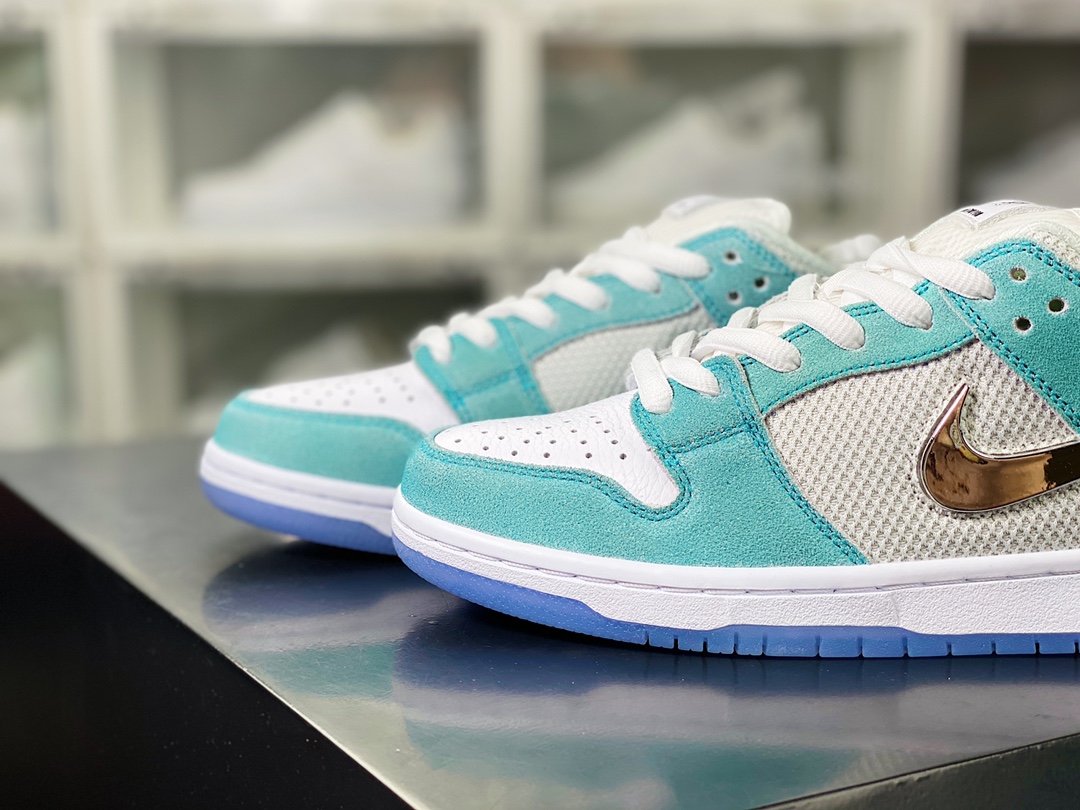 April Skateboards x 【Nike】 SB Dunk Low Pro”April”扣篮系列板鞋“联名薄荷绿玫瑰金属银钩”FD2562-400