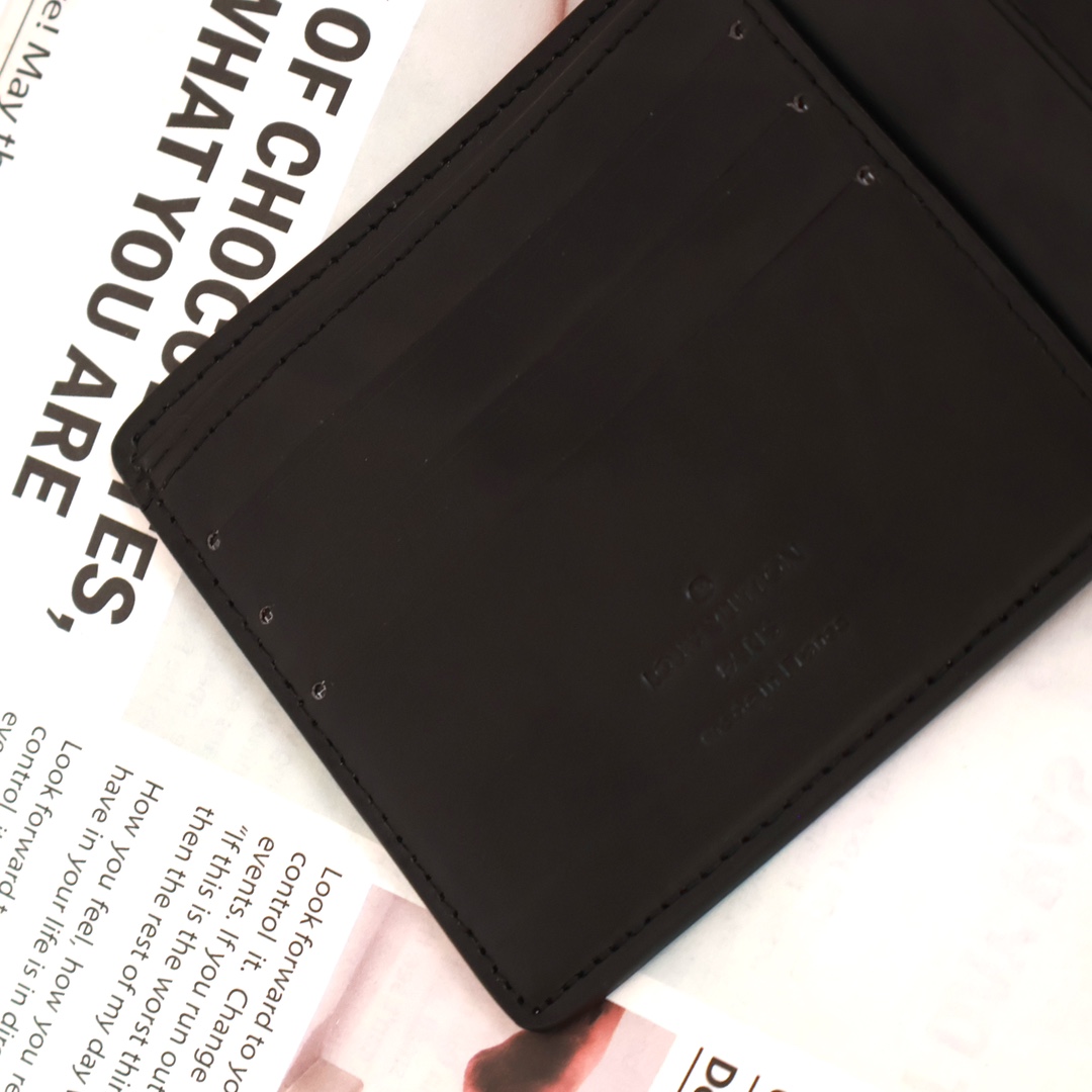 Leather bifold wallet in pocket