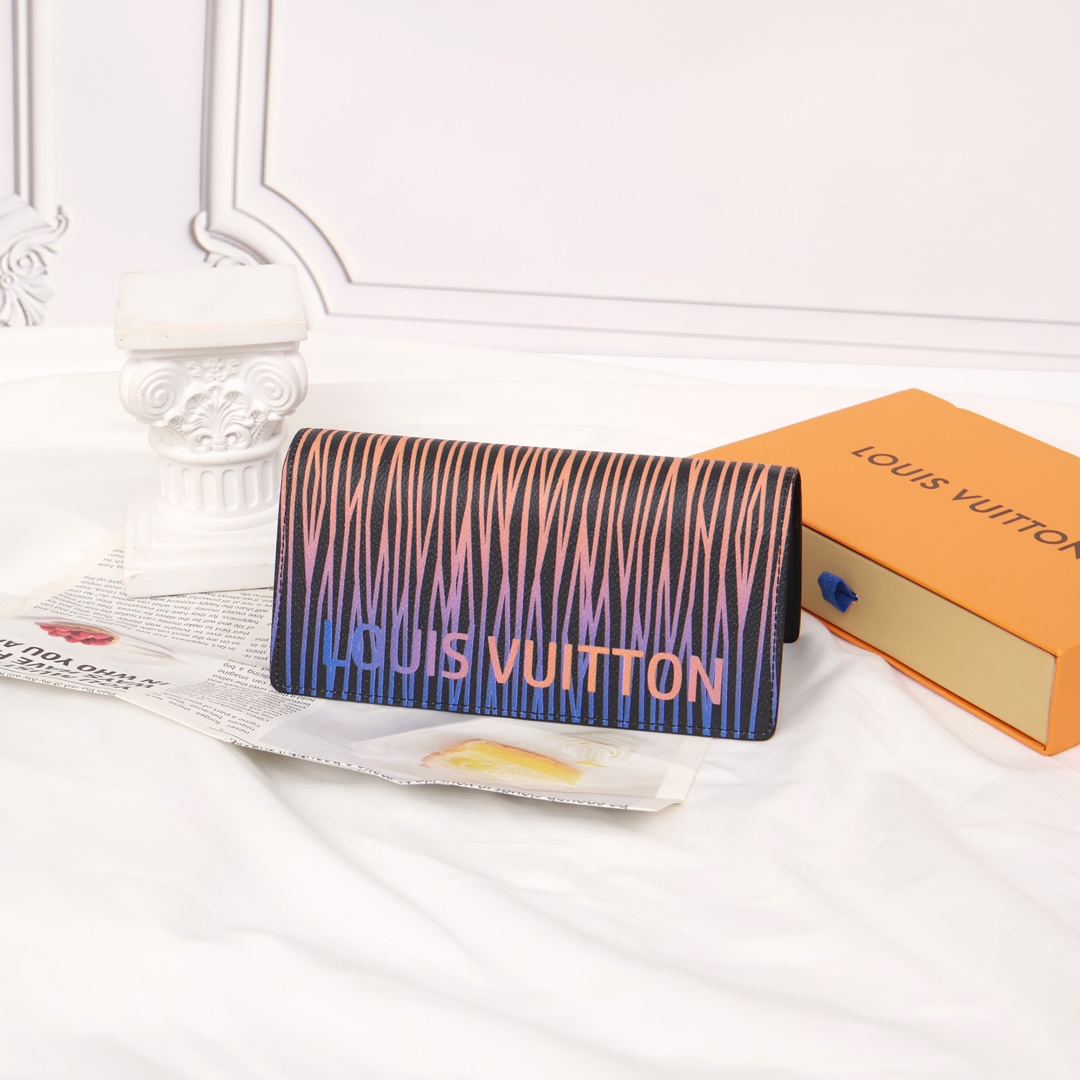 Luxury leather bifold wallet front view