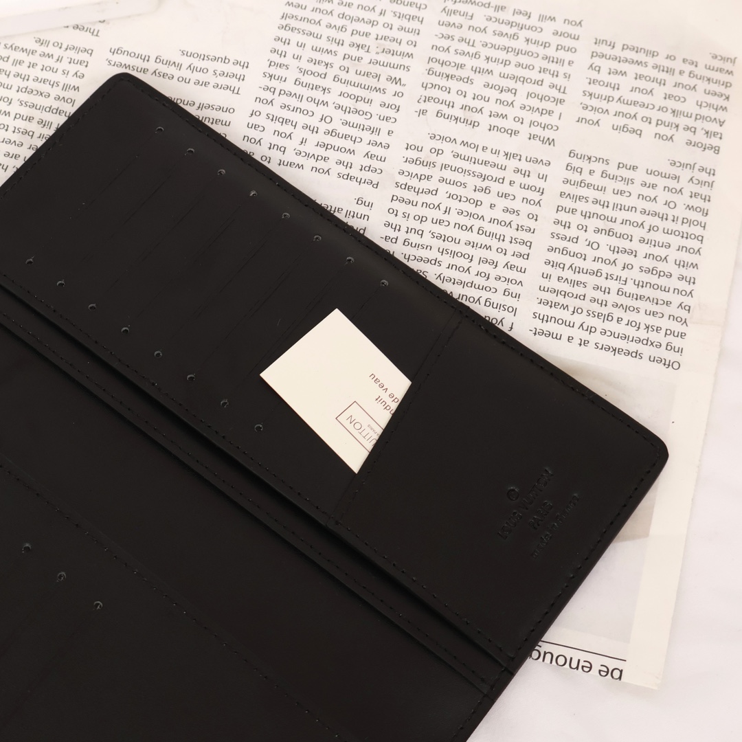 Luxury leather wallet in use with cards