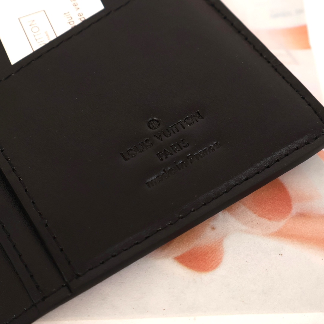 Luxury leather wallet different angle