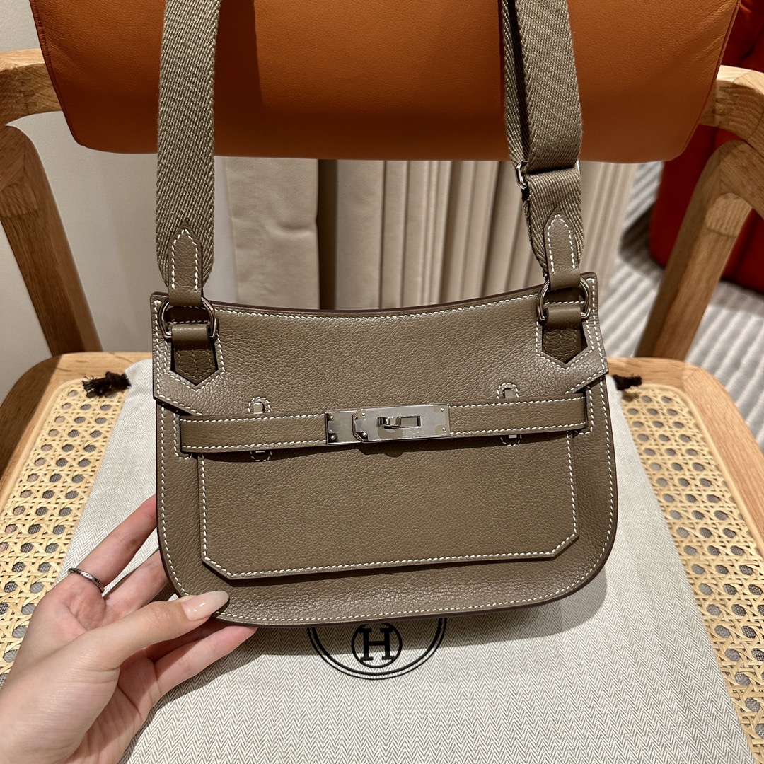 Handmade Mini Jypsiere Bag in Etoupe Evecolor Calfskin with Silver Hardware 1 i1692254390 1800 0
