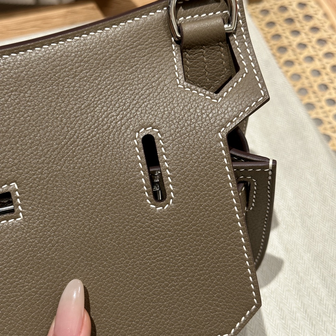 Mini Jypsiere Etoupe Evecolor Bag with Silver Hardware and Handmade Stitching 9 i1692254418 2158 7
