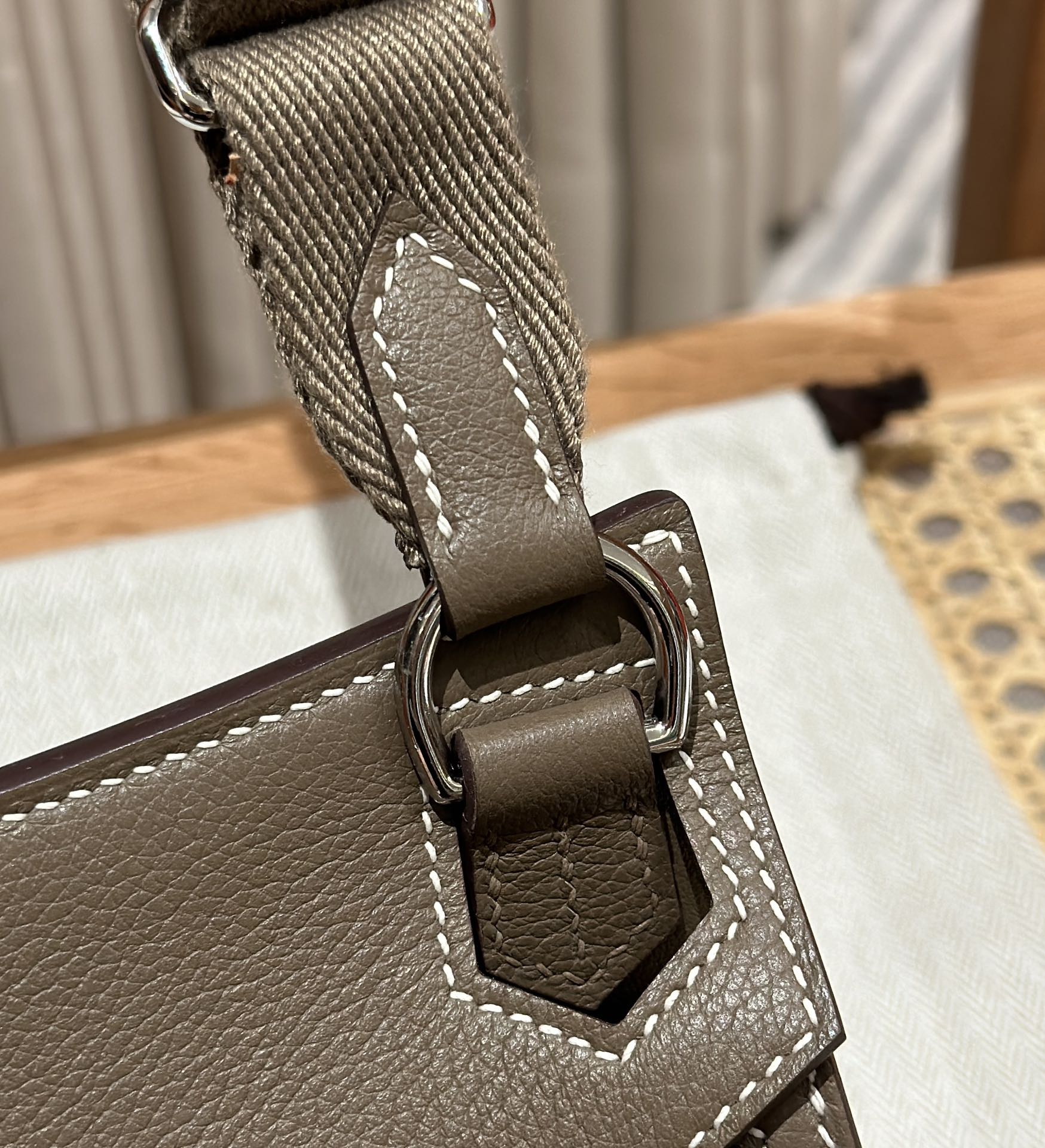 Mini Jypsiere Etoupe Evecolor Bag with Silver Hardware and Handmade Stitching 2 i1692254418 3970 0