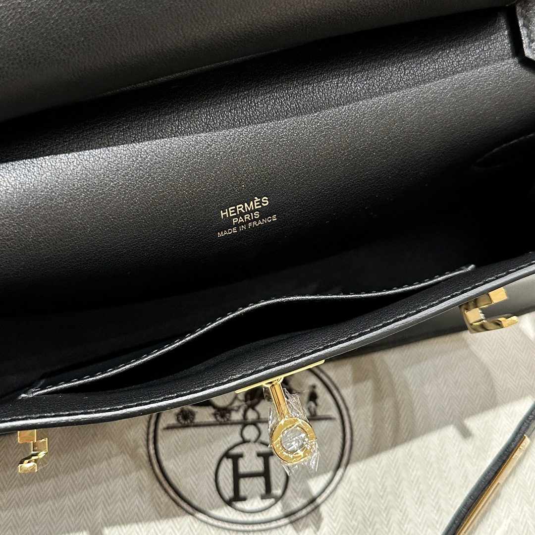 Mini Jypsiere Black Swift Leather Gold Hardware Handmade Designer Bag 8 i1692254728 4033 7
