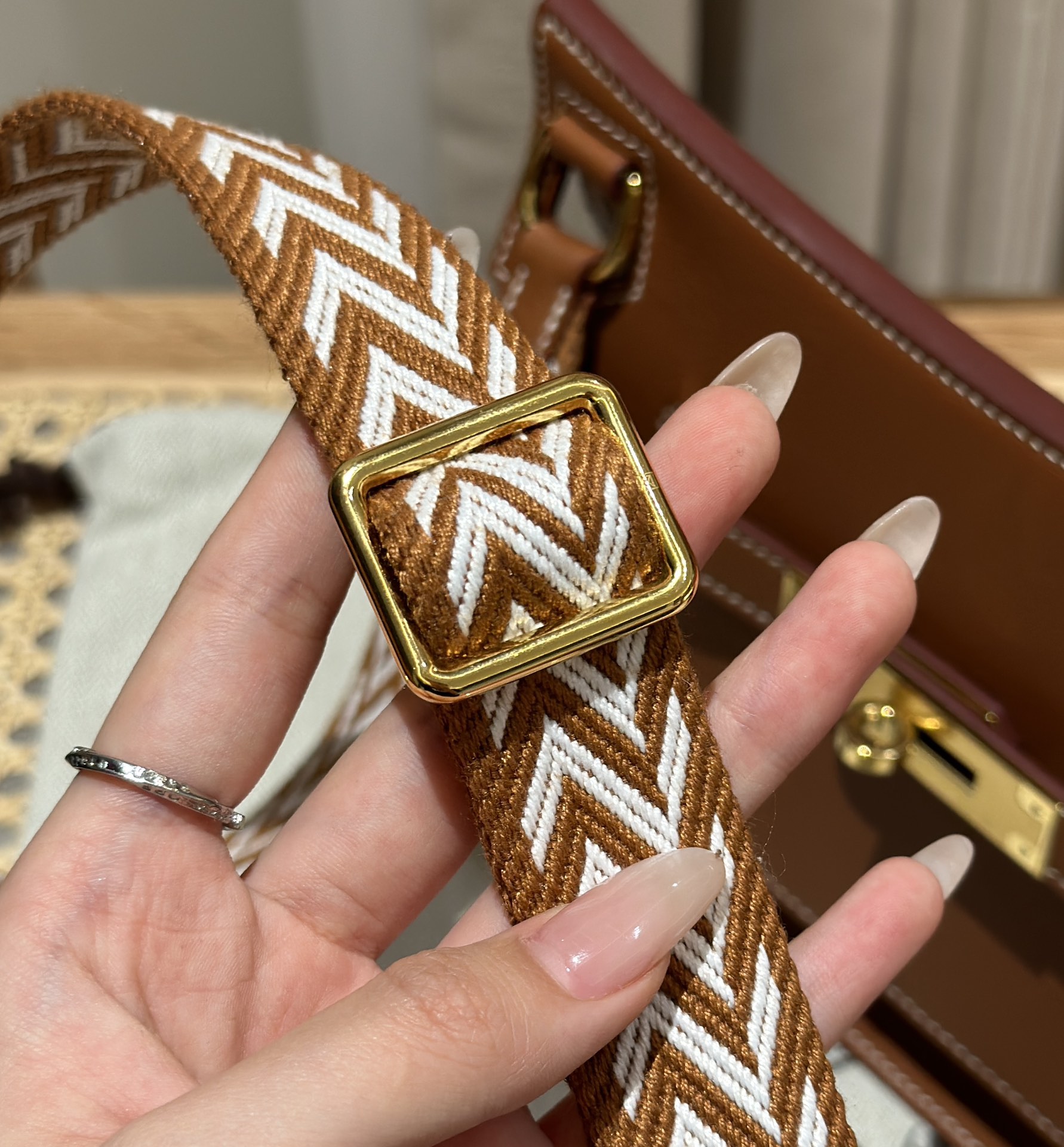 Handmade Mini Jypsiere Bag in Gold Swift Leather with Gold Hardware 7 i1692254987 3177 5