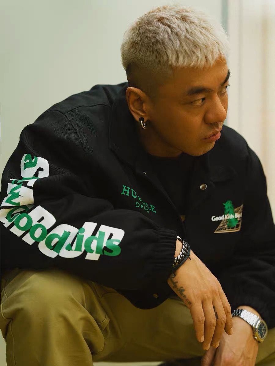 玖2212#AFGKXSTA SERIES OF CHESS COACHES’ JACKETS 2022FW NATIONAL TIDE COATS COLOUR: BLACK NUMBER OF CODES: S-XL - 图片 2
