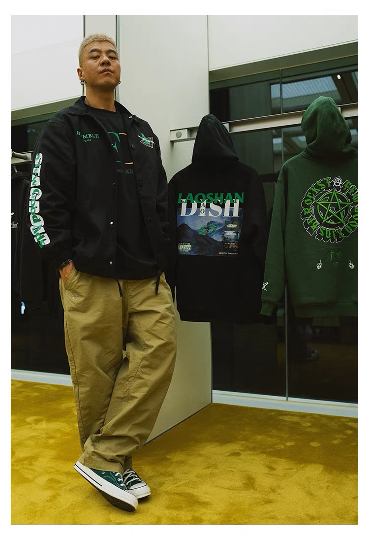 玖2212#AFGKXSTA SERIES OF CHESS COACHES’ JACKETS 2022FW NATIONAL TIDE COATS COLOUR: BLACK NUMBER OF CODES: S-XL - 图片 8