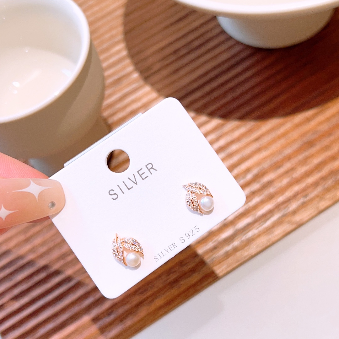 Feinsilber Ohrringe Wald Valentinstag Silber