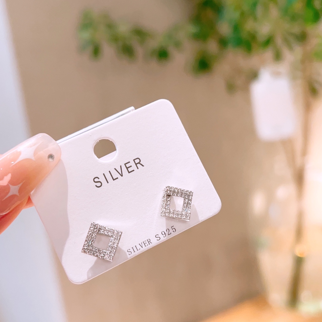 Hypoallergenes Silber Ohrringe Minimalistisch Alltag Gold