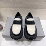 Balenciaga Shoes Loafers Women Cowhide Genuine Leather Fall/Winter Collection