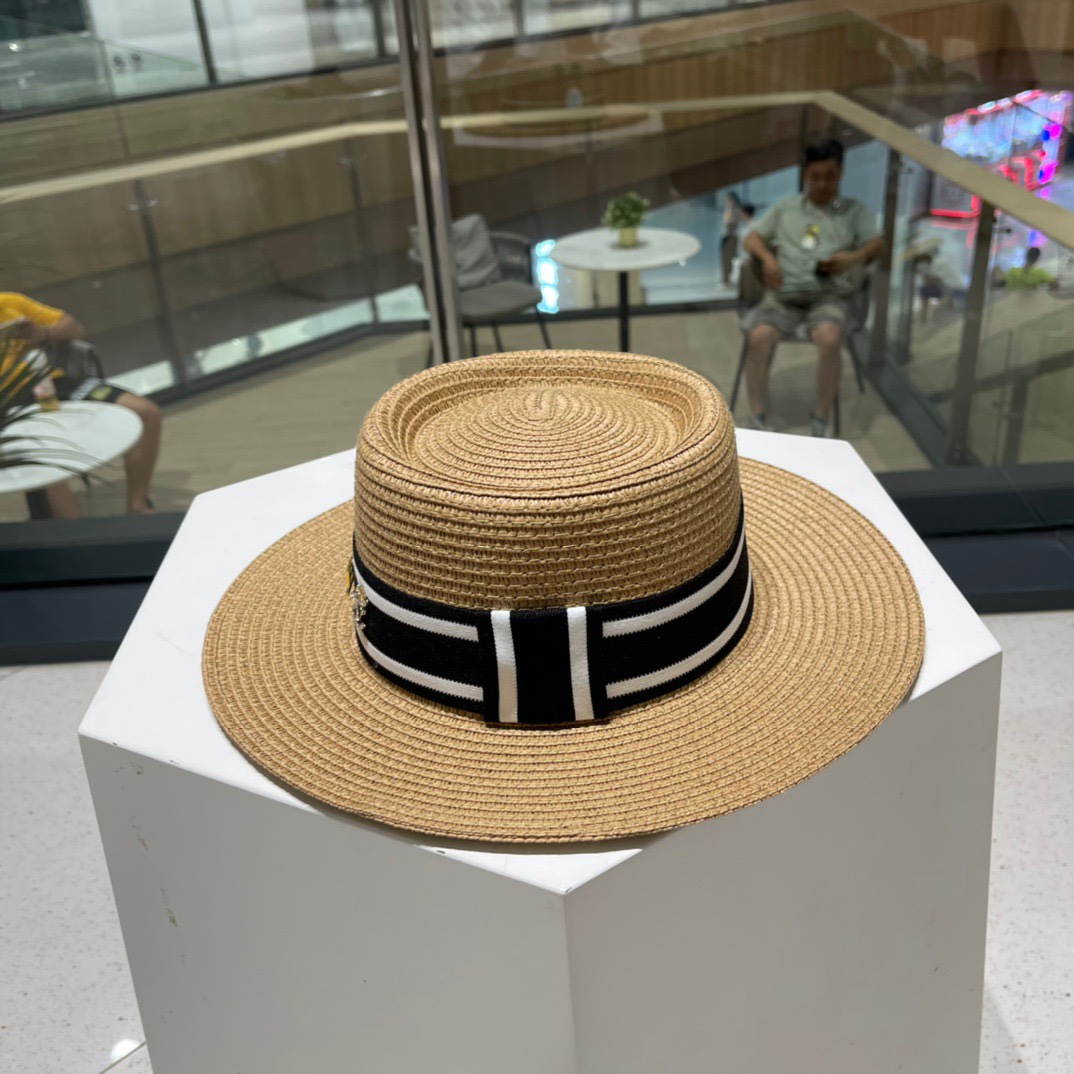【CHANEL香奈儿】新款小香风草编度假风盆帽草帽，大牌风～出街旅行单品