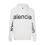 What 1:1 replica
 Balenciaga Clothing Hoodies Black White Embroidery Unisex Cotton Hooded Top