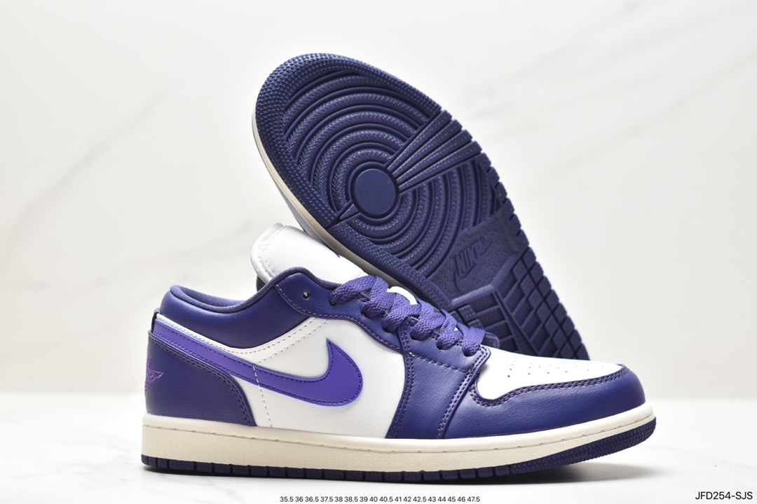 Jordan Air Jordan 1 Low Milky White Purple Toe AJ1 Joe 1 Low Top Casual Shoes DC0774-502