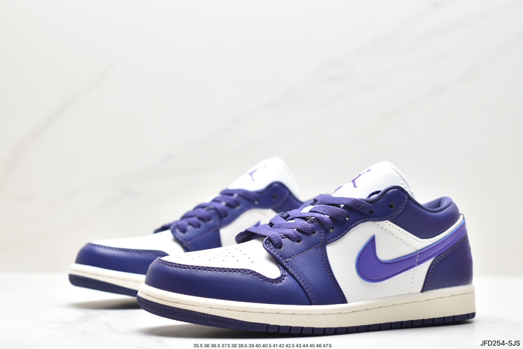 Jordan Air Jordan 1 Low Milky White Purple Toe AJ1 Joe 1 Low Top Casual Shoes DC0774-502