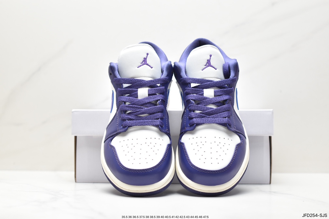 Jordan Air Jordan 1 Low Milky White Purple Toe AJ1 Joe 1 Low Top Casual Shoes DC0774-502