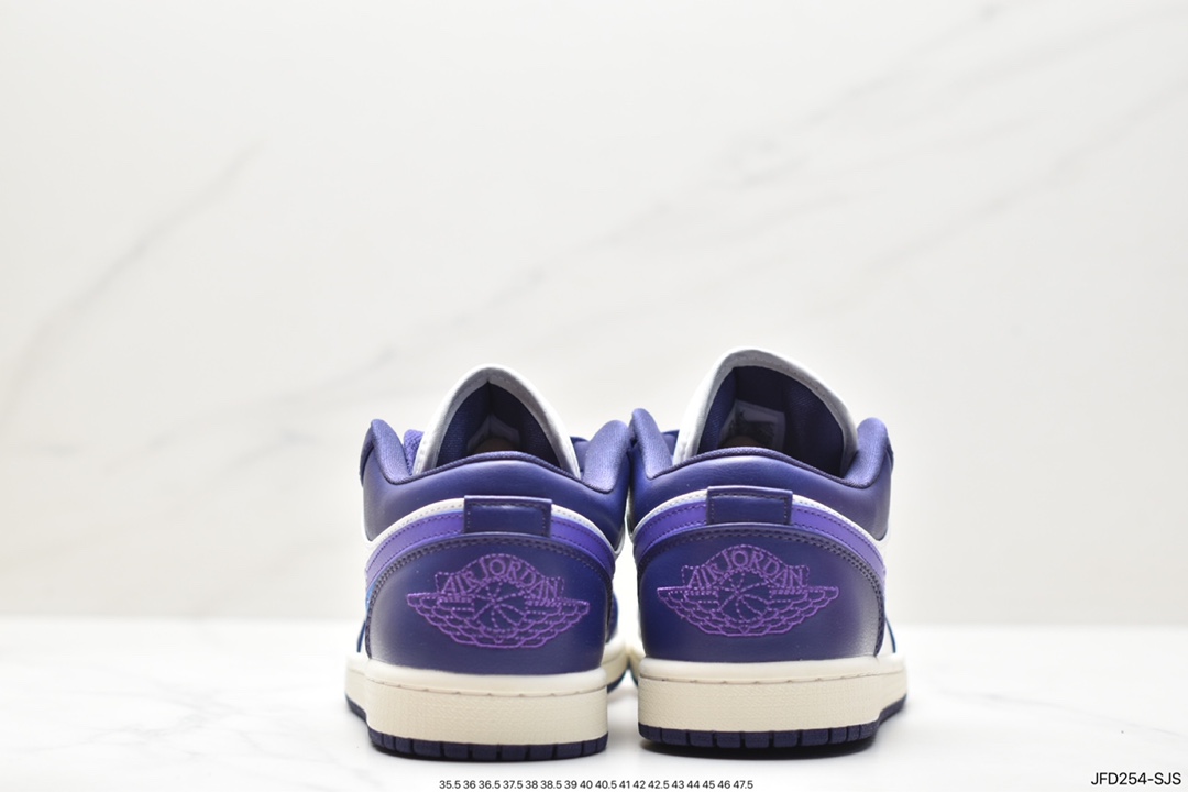 Jordan Air Jordan 1 Low Milky White Purple Toe AJ1 Joe 1 Low Top Casual Shoes DC0774-502