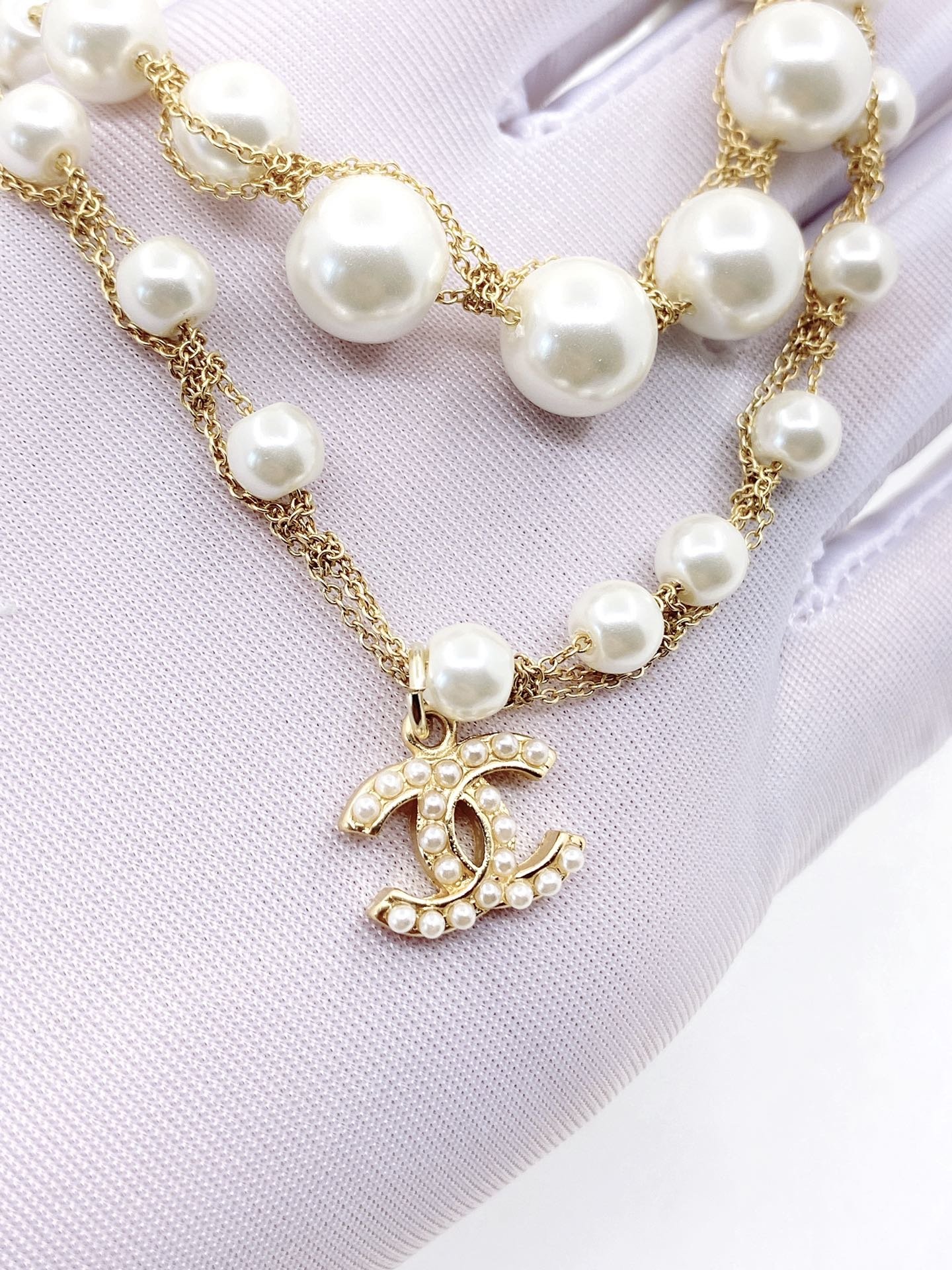 Chanel高品质️爆款双层珍珠项链