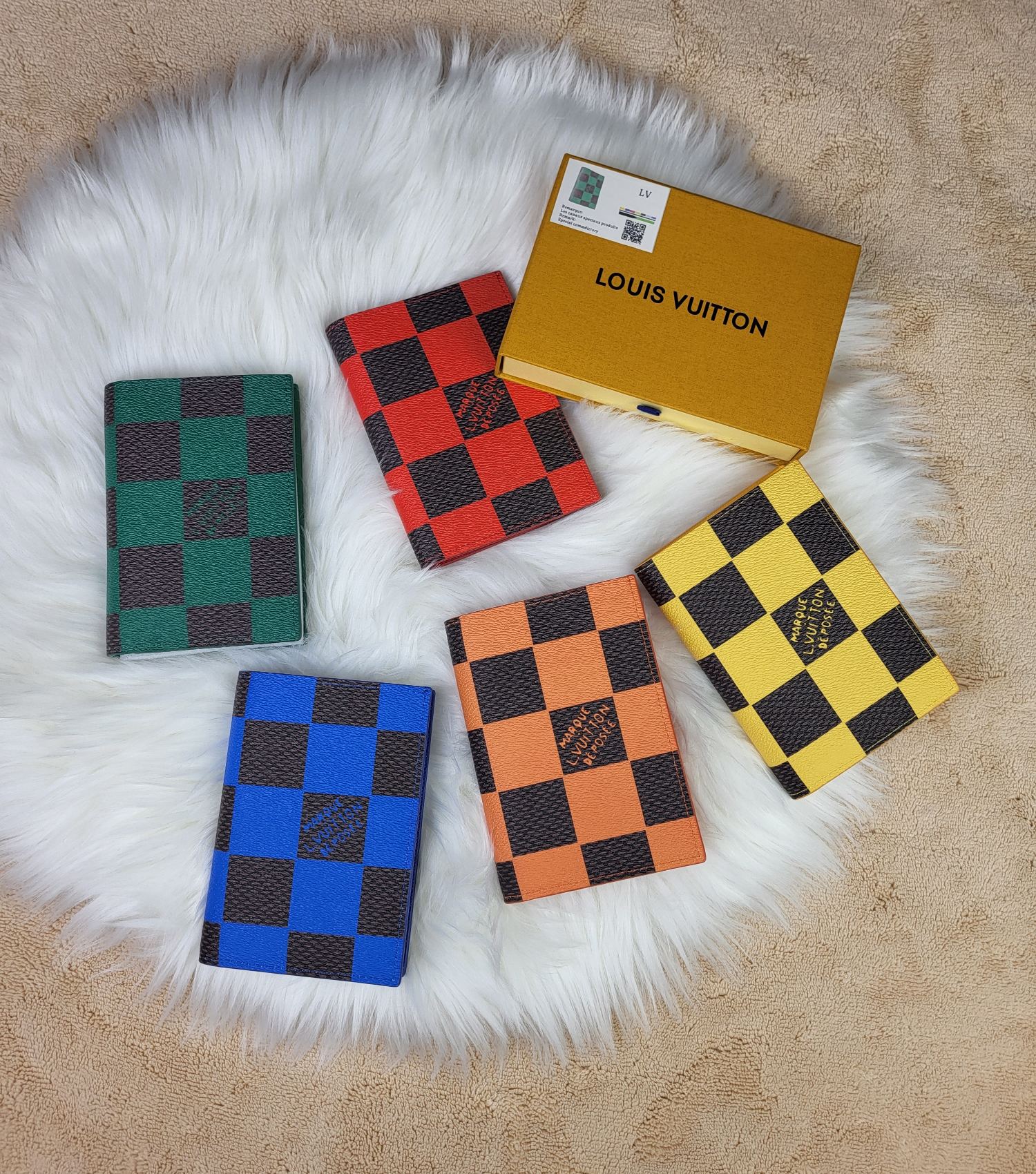 Leather passport holder front view