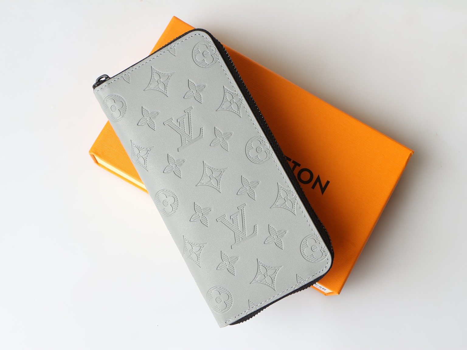 Close-up of leather wallet texture