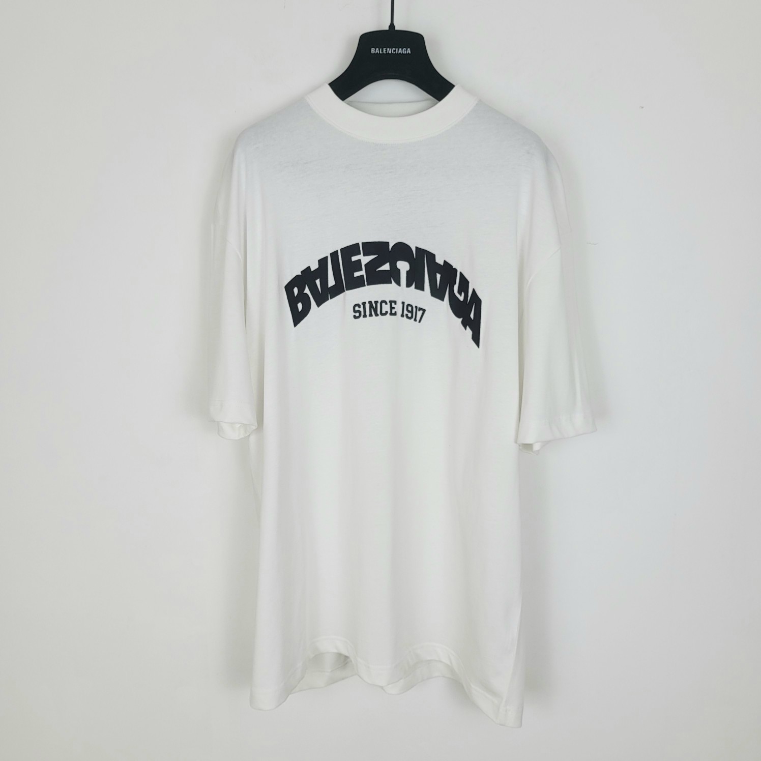 발렌시아가 로고 자수 코튼 반팔 티셔츠 942 Balenciaga T Shirt