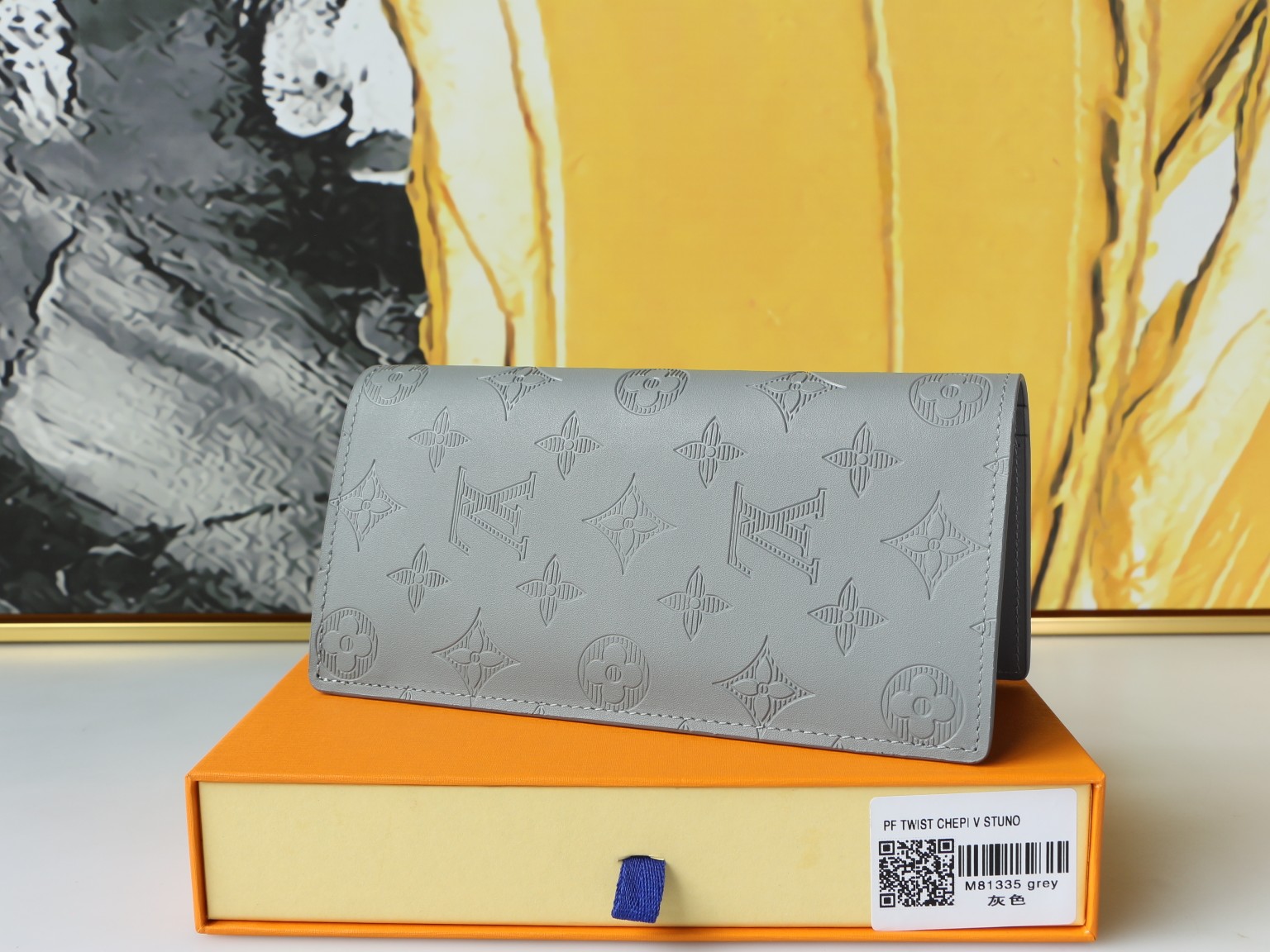 Premium leather bifold wallet front view