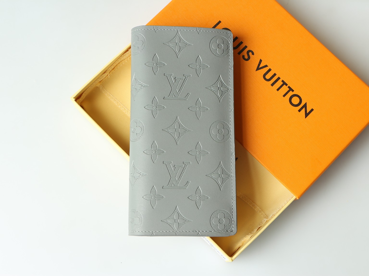 Premium leather wallet side profile