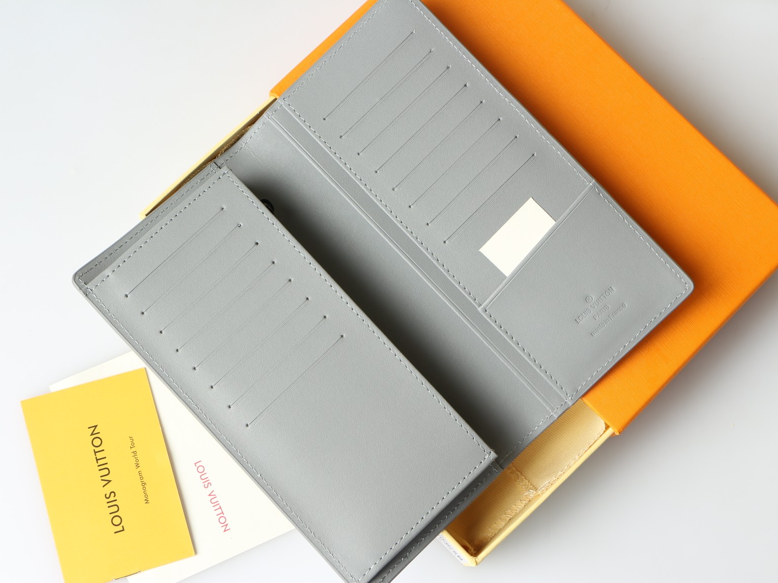 Premium leather wallet angle shot