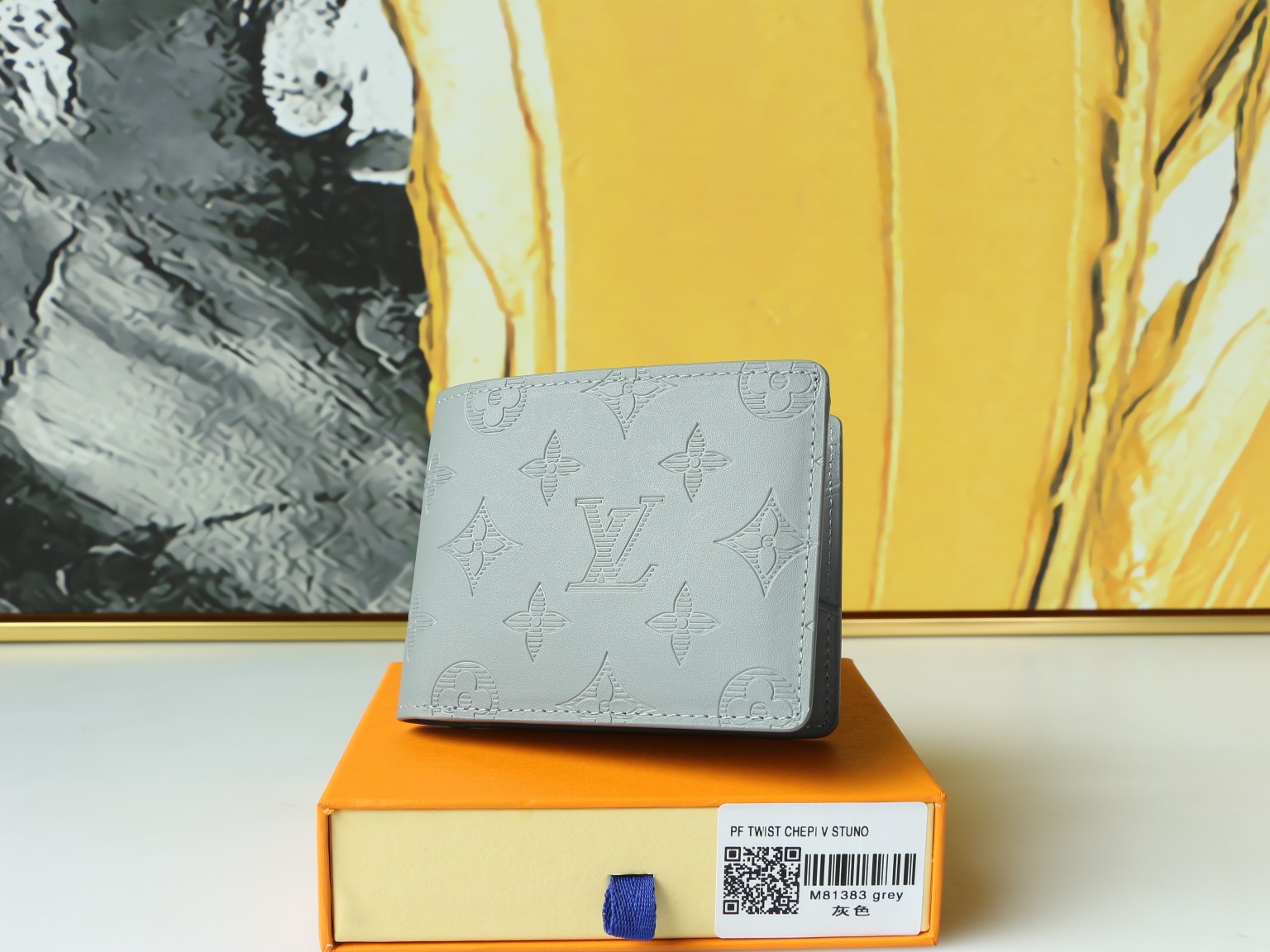 Genuine leather bifold wallet front view