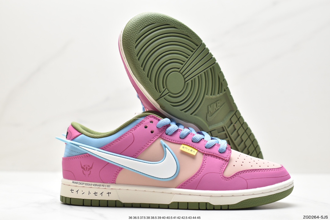 Nike SB Dunk Low Wing Series ”Saint Seiya” protagonist ”Purple Dragon” co-branded color matching low-top casual sports skateboard shoes ZD2356-152