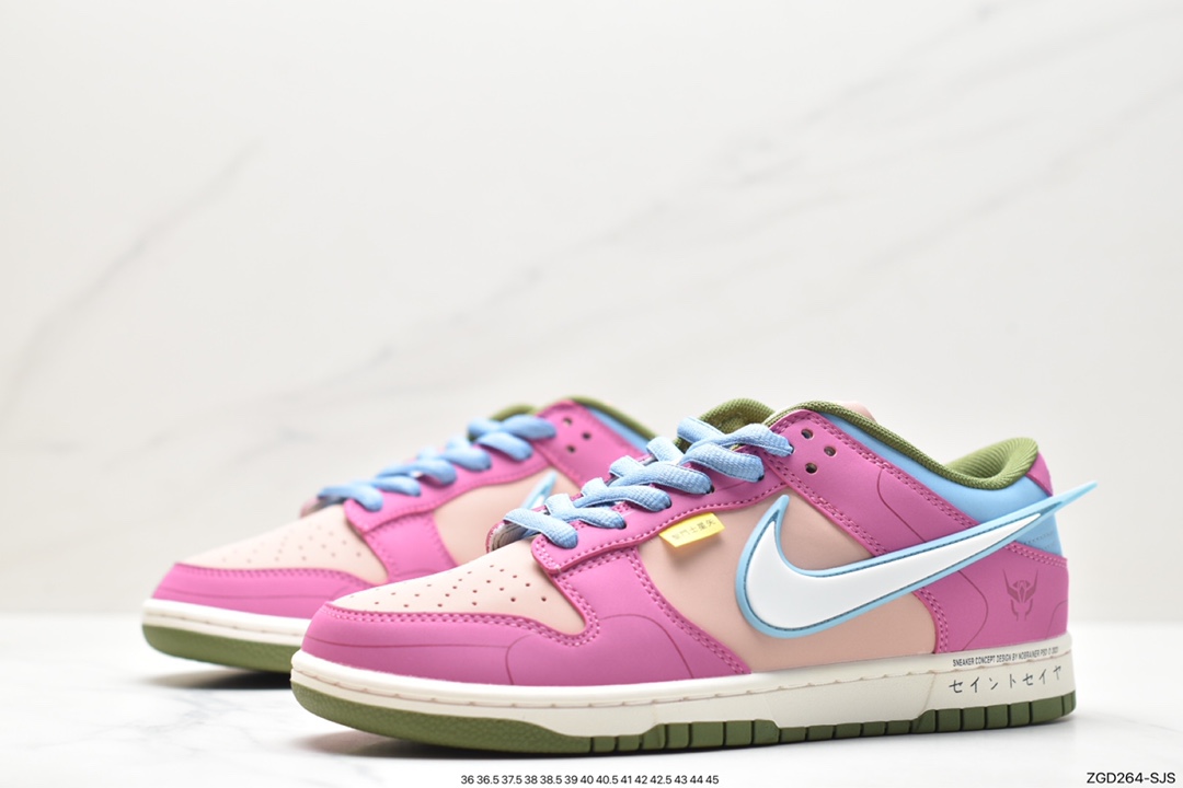 Nike SB Dunk Low Wing Series ”Saint Seiya” protagonist ”Purple Dragon” co-branded color matching low-top casual sports skateboard shoes ZD2356-152