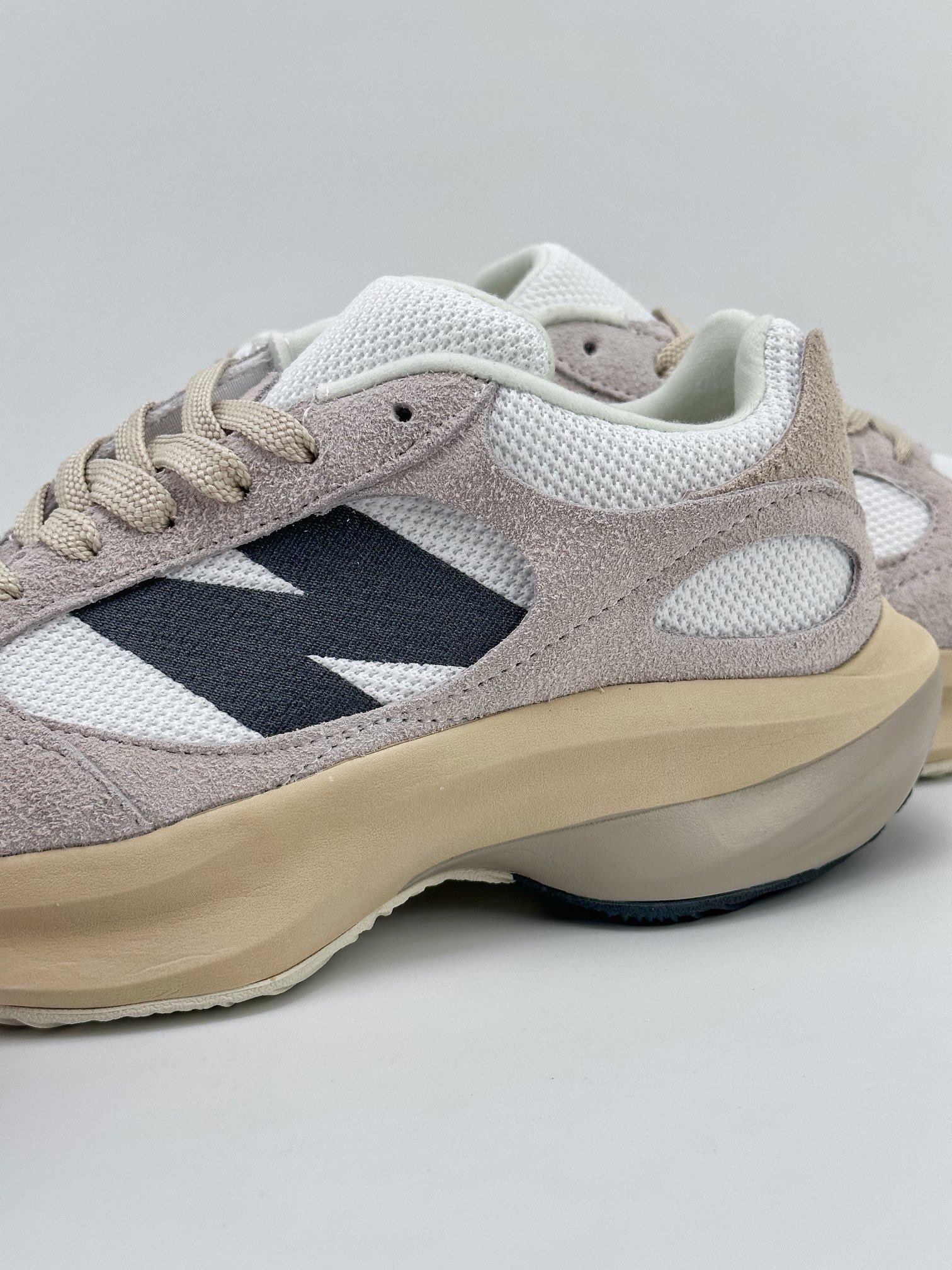 New Balance Warped Runner white beige low-top retro dad style casual sports jogging shoes UWRPOBWBHD