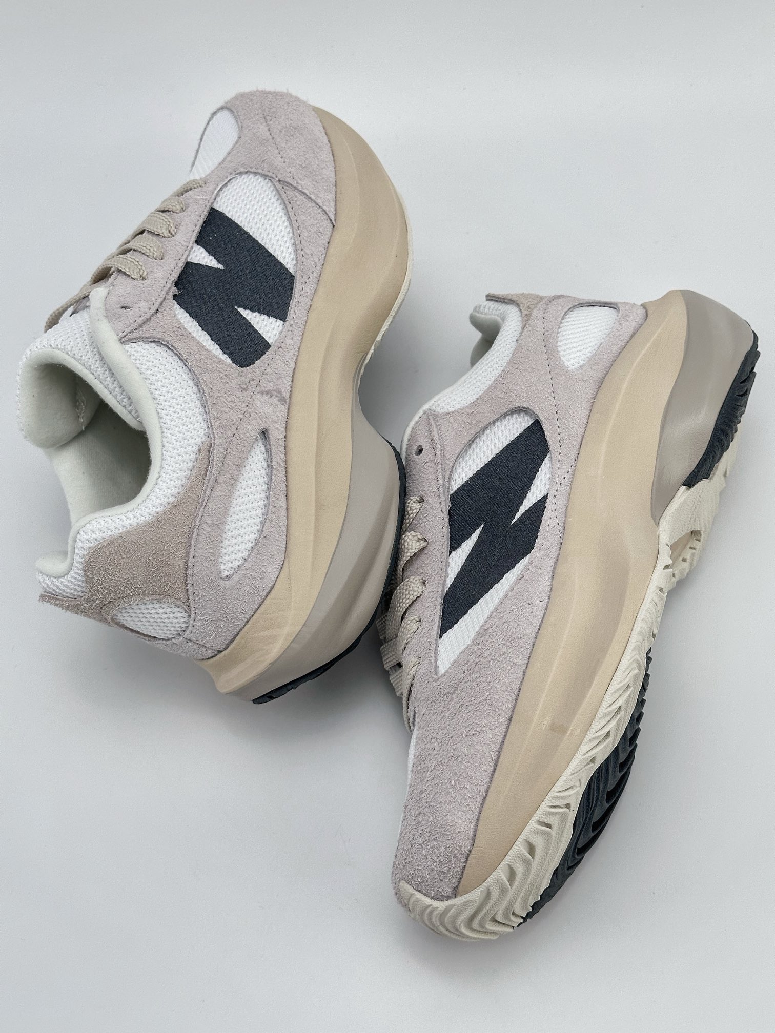 New Balance Warped Runner white beige low-top retro dad style casual sports jogging shoes UWRPOBWBHD