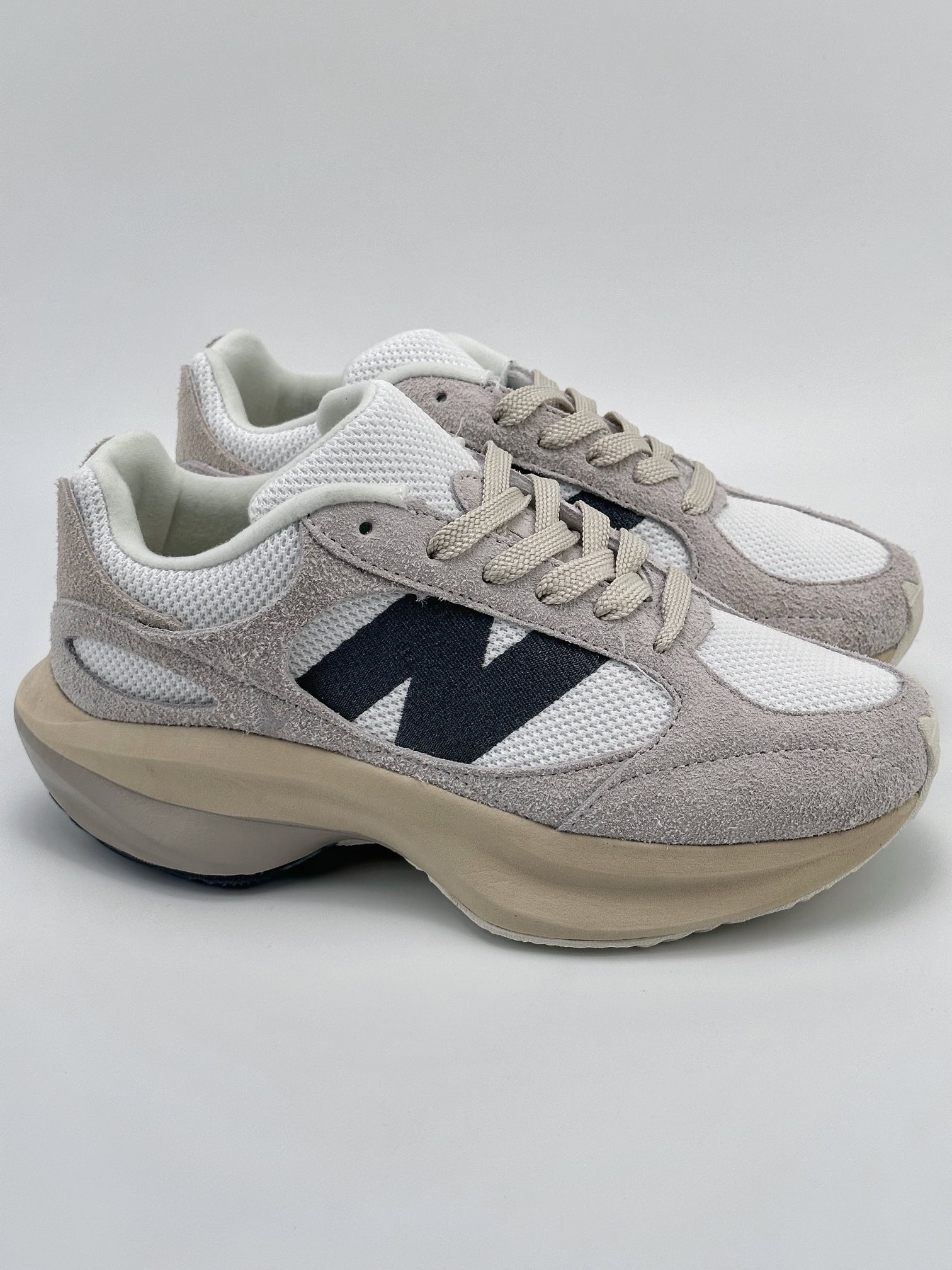 New Balance Warped Runner white beige low-top retro dad style casual sports jogging shoes UWRPOBWBHD