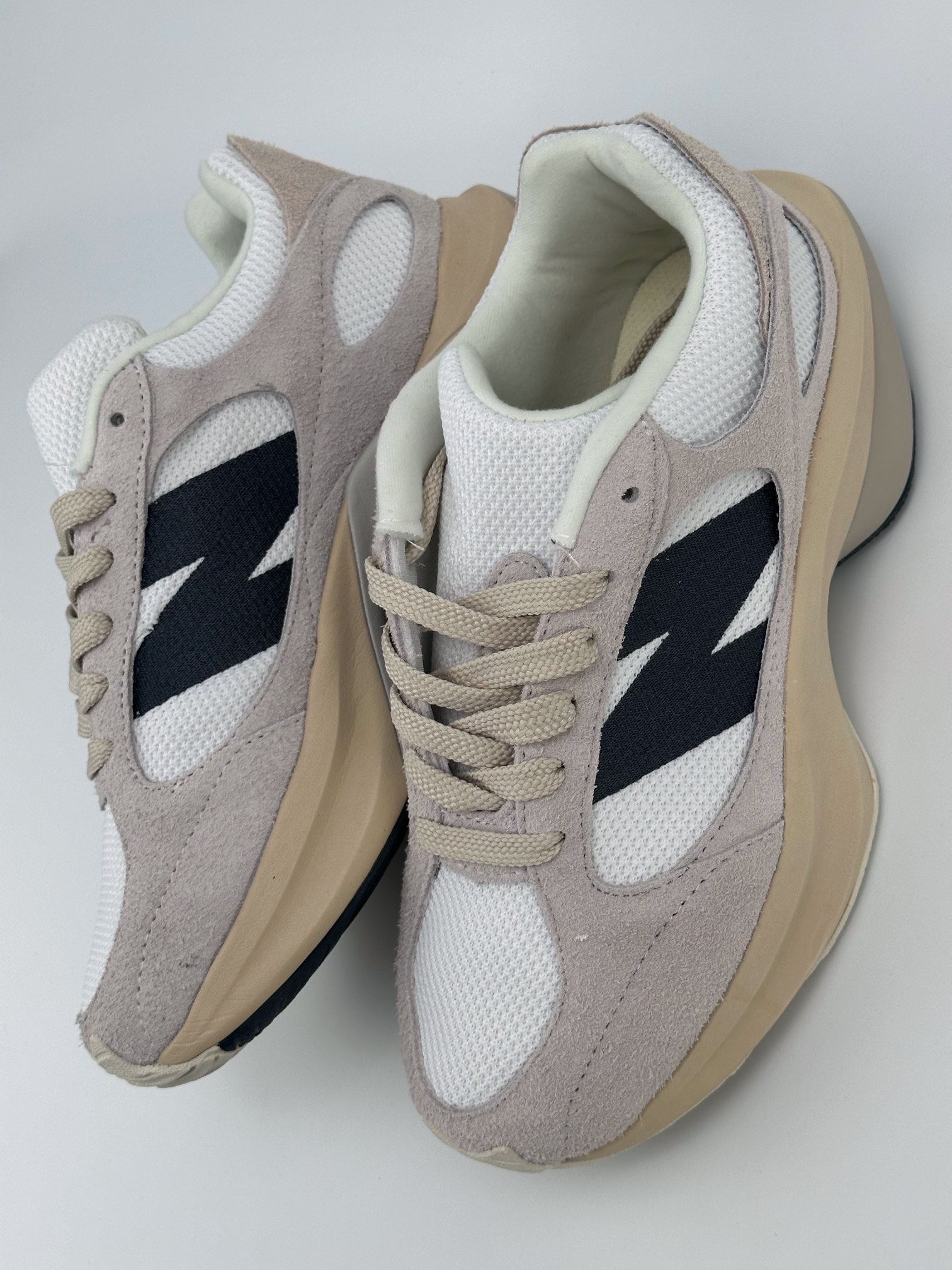 New Balance Warped Runner white beige low-top retro dad style casual sports jogging shoes UWRPOBWBHD