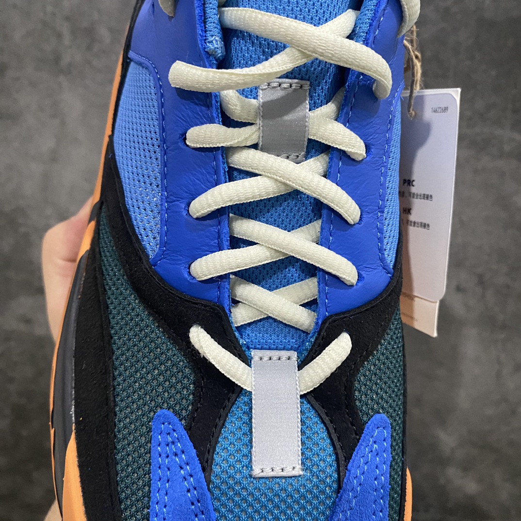 纯原版本Yeezy700BrightBlue蓝橙色GZ0541市场最坚挺的版本此版本也不会随着市场的动荡