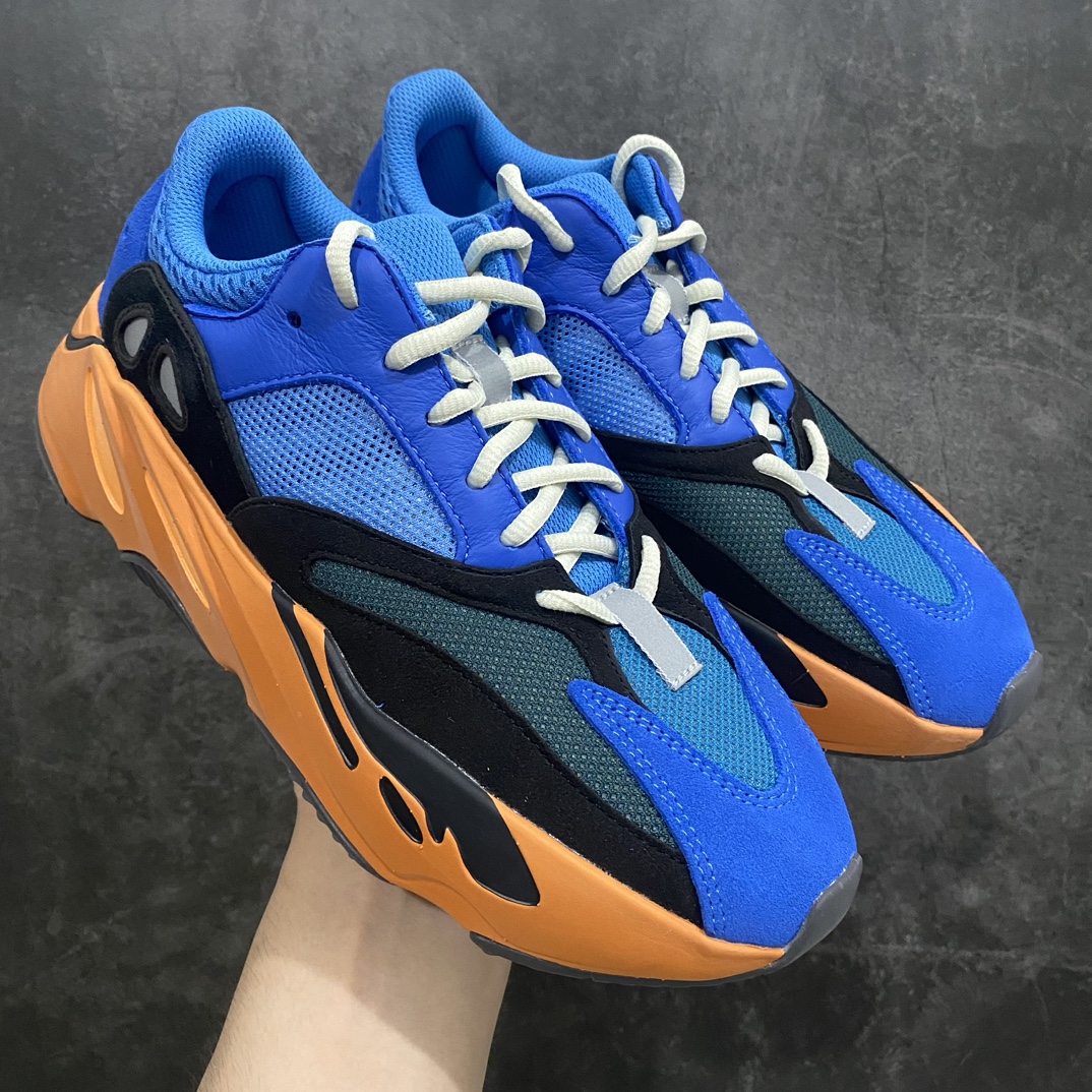 纯原版本Yeezy700BrightBlue蓝橙色GZ0541市场最坚挺的版本此版本也不会随着市场的动荡