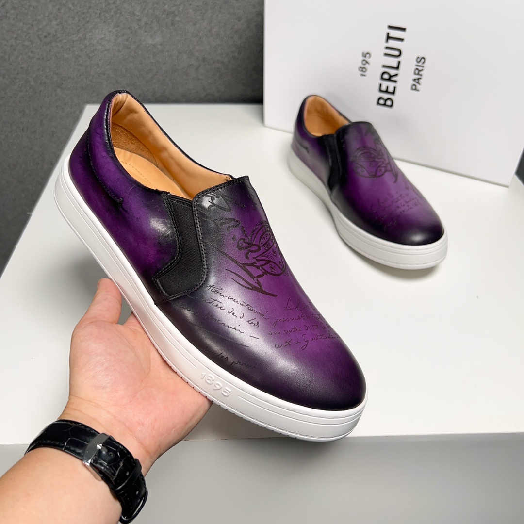 430BerlutiBerluti Men's SneakersEste zapato excepcionalmente moderno rompe moldes con un empeine de 
