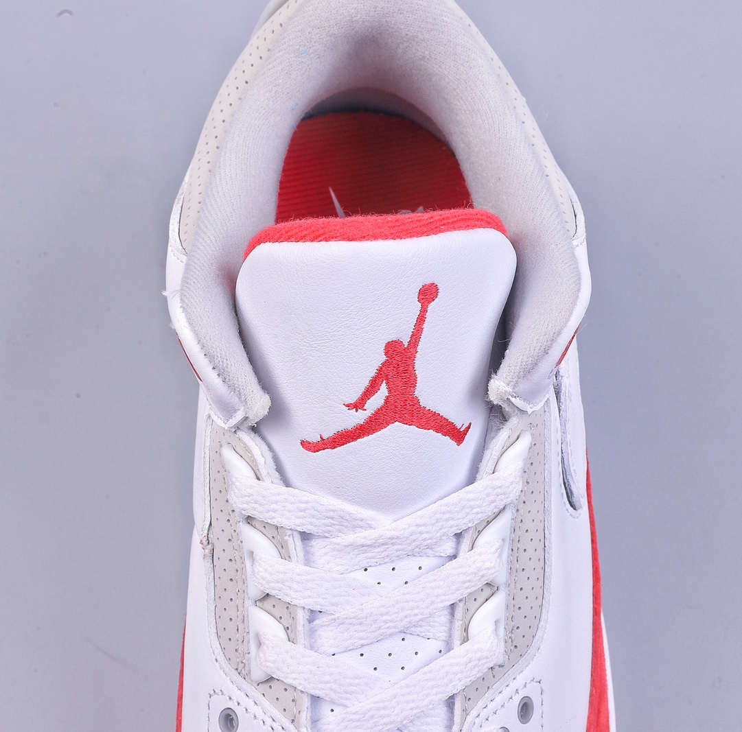 5A Air Jordan AJ3 Tinker Handwritten Hook White and Red CJ0939-100