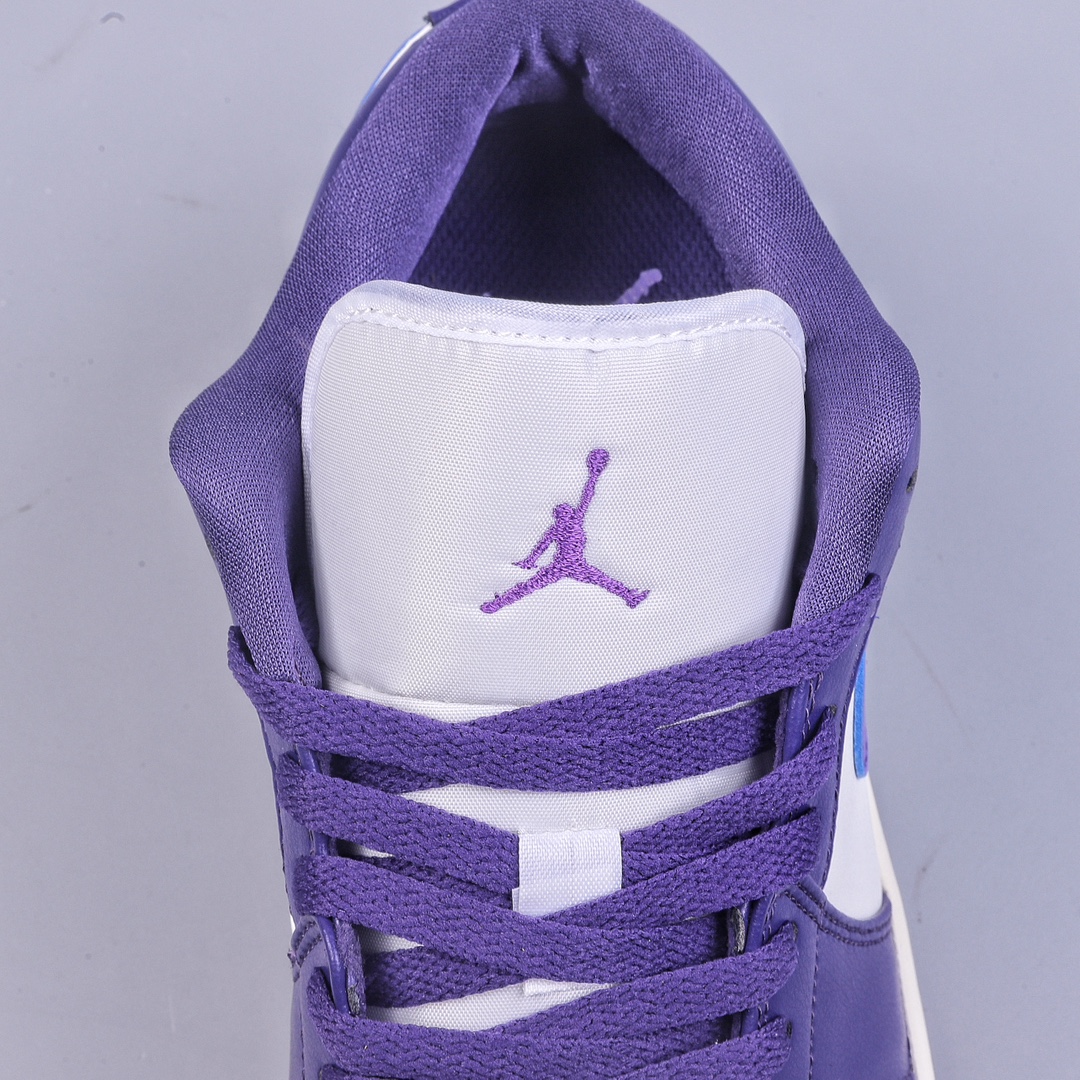 Foreign trade Air Jordan 1 Low white and purple low-top basketball shoes DC0774-502