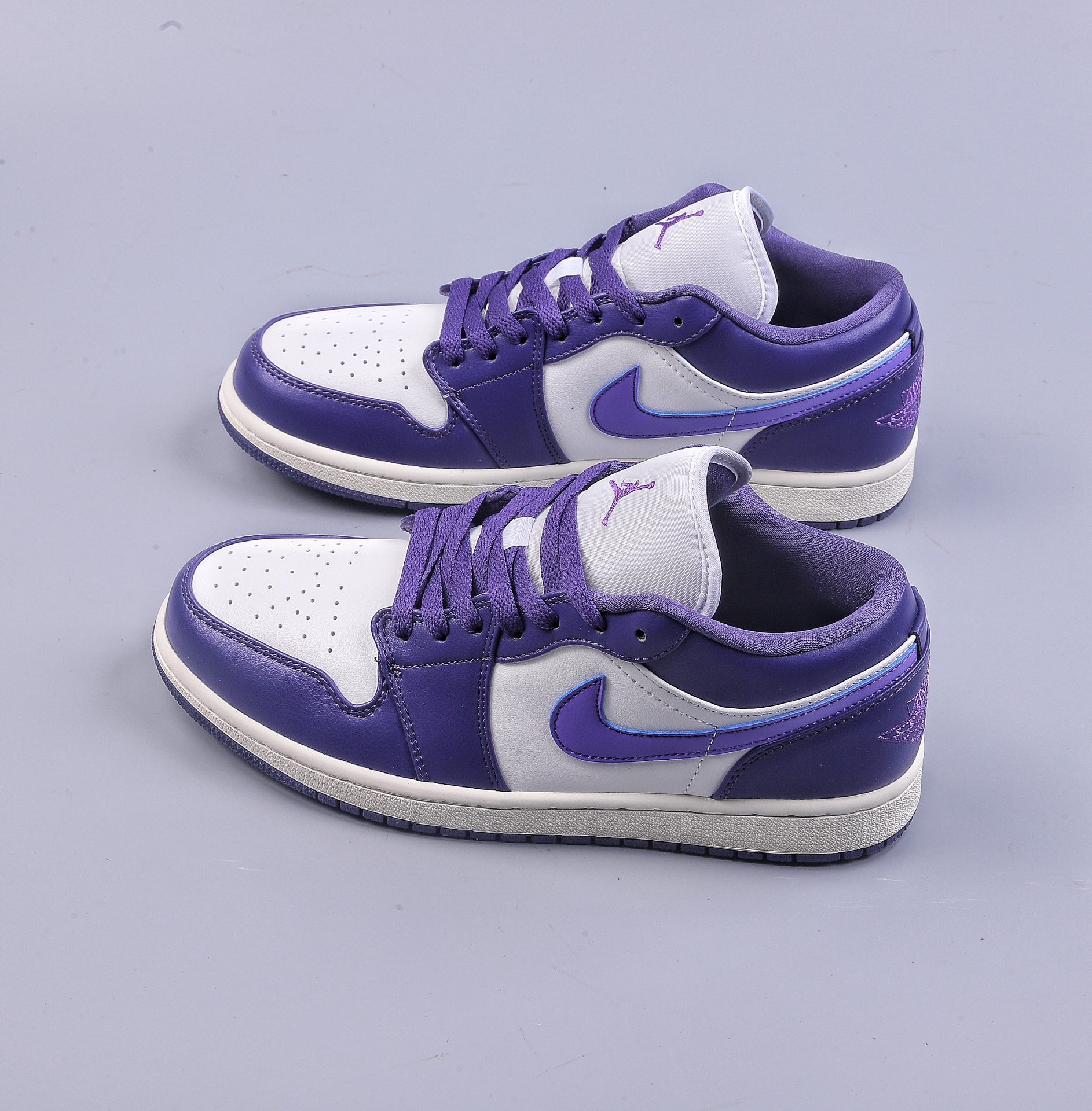 Foreign trade Air Jordan 1 Low white and purple low-top basketball shoes DC0774-502