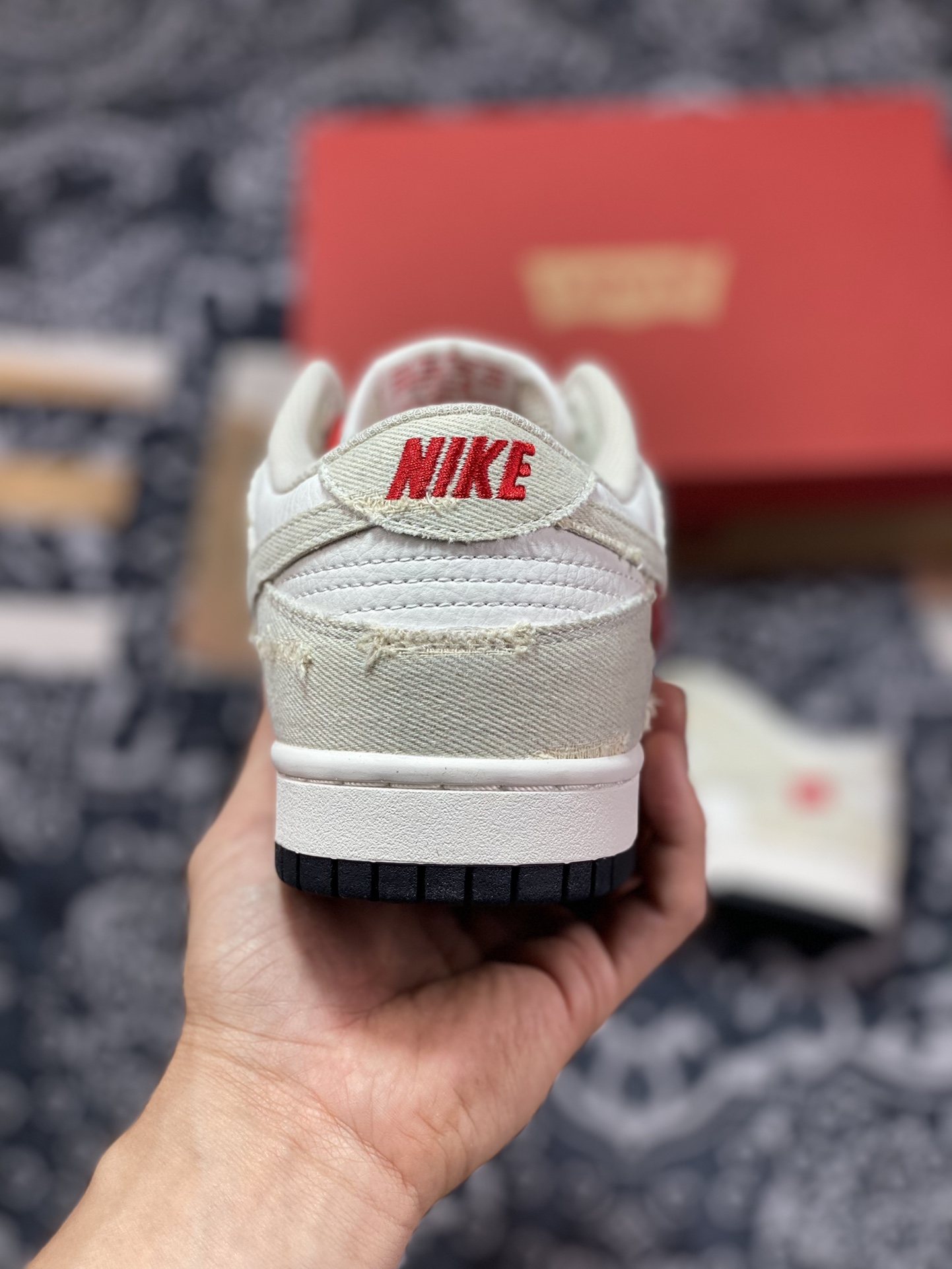 280  Levi‘s x Nike Air Force 1 07 Low”Exclusive Denim“扣篮系列板鞋“拼接白米灰磨破牛仔布”LE0021-003