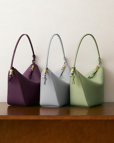 Loewe Hammock Bags Handbags Green Grey Purple Silver White Mini