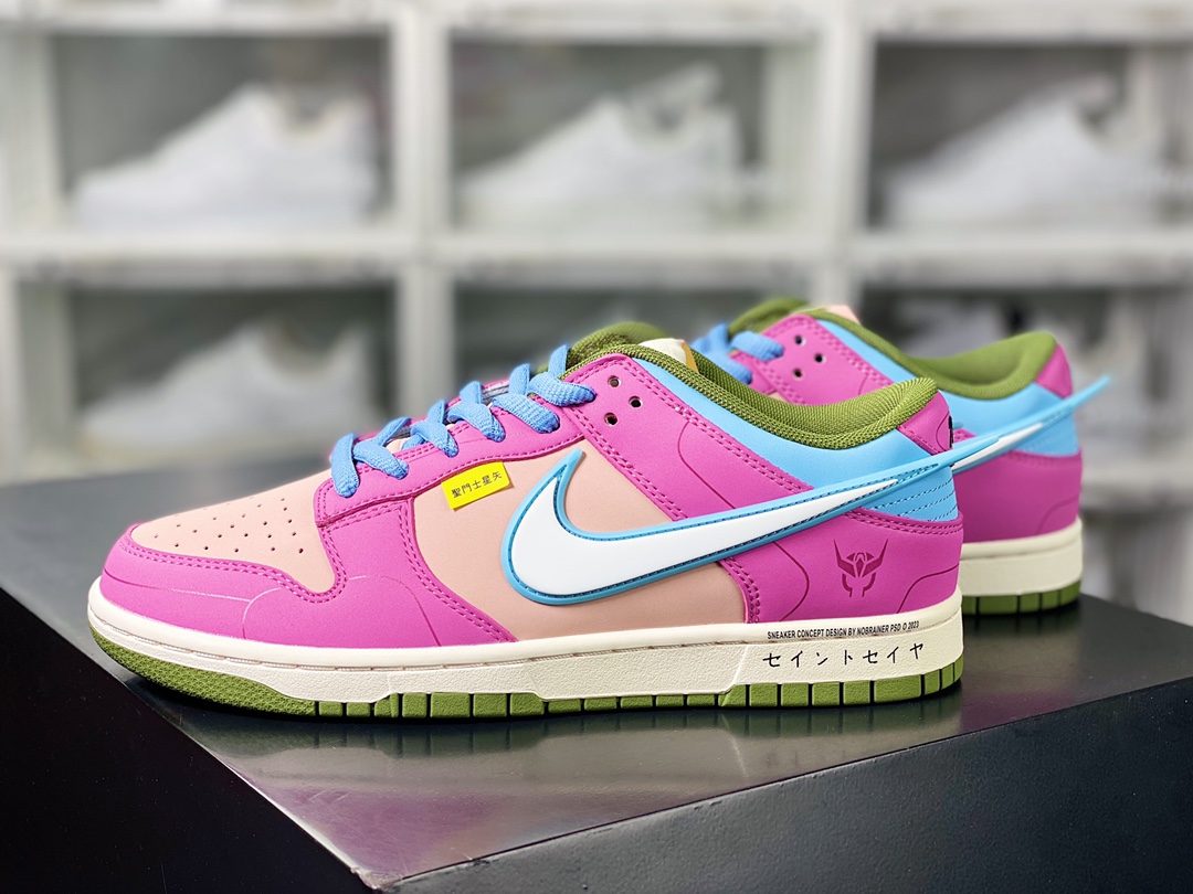 SB Dunk Low”Saint”扣篮系列低帮休闲运动滑板板鞋“白浅蓝紫一辉圣斗士”ZD2356-153