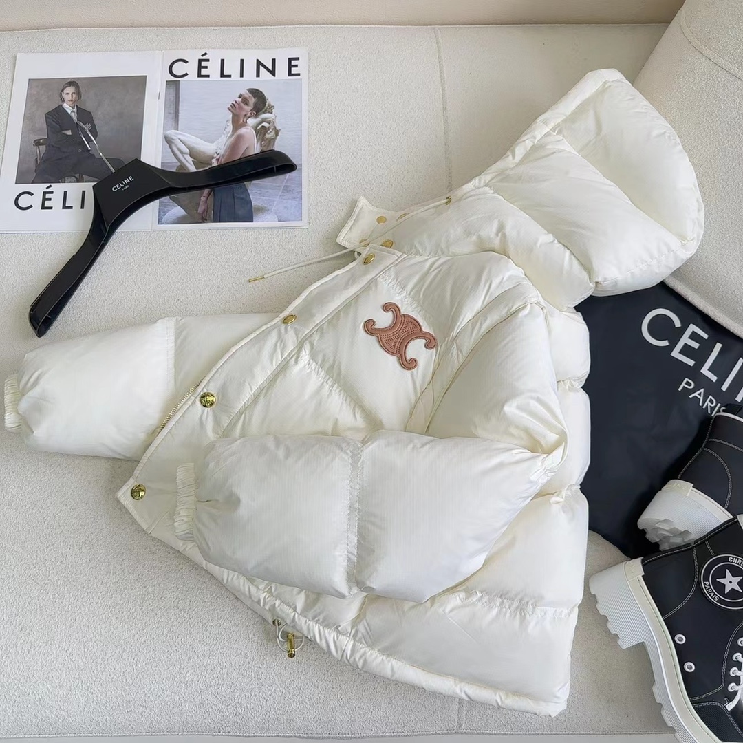 سيلين AAA
 ملابس المعطف & السترة 1: 1 نسخة طبق الأصل
 أبيض . بطة بيضاء أسفل