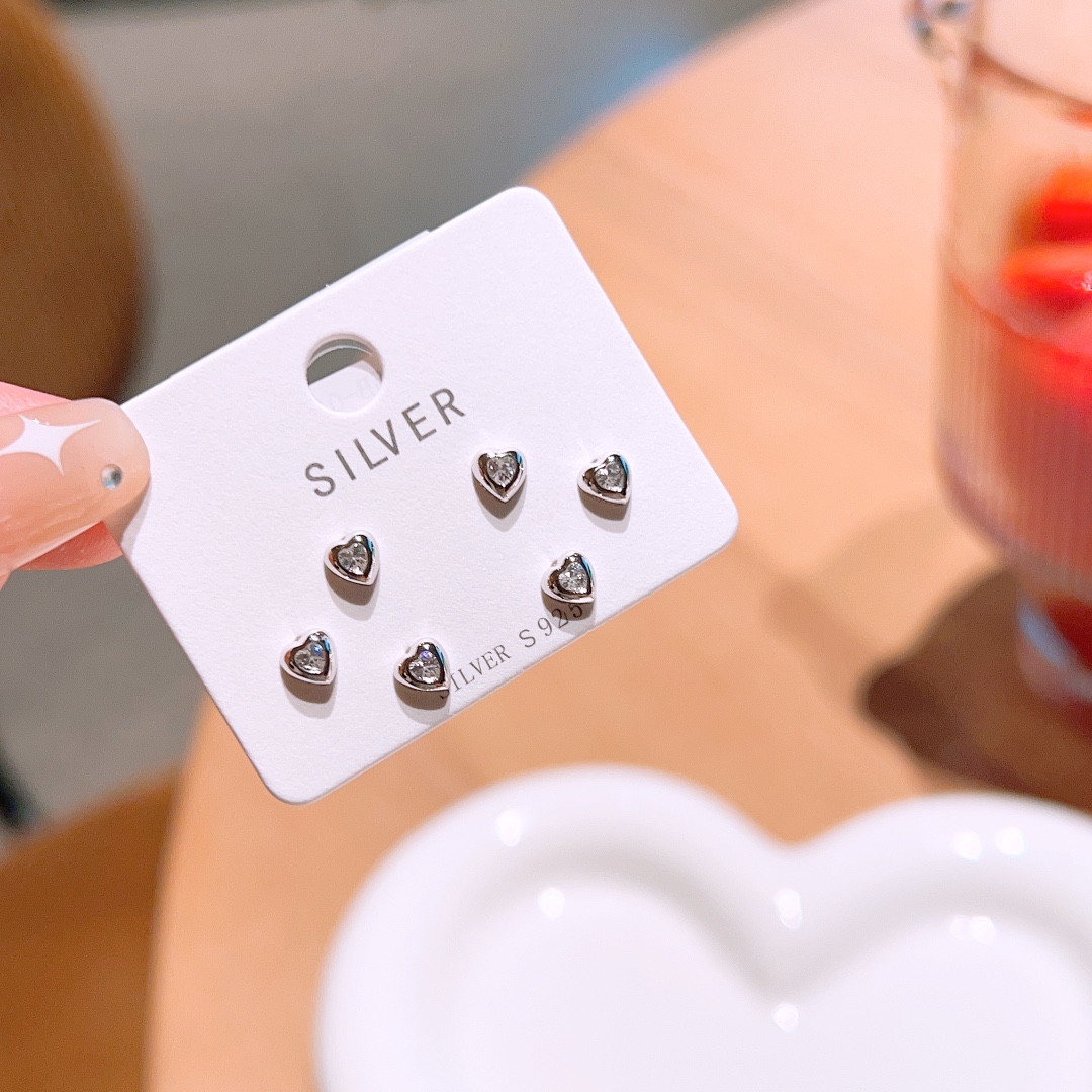 925 Silver Earrings Cute Date Night Gold