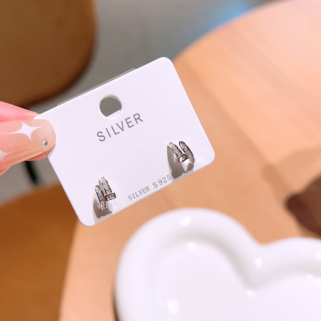 Solid Silver Earrings Delicate Mother's Day Gold