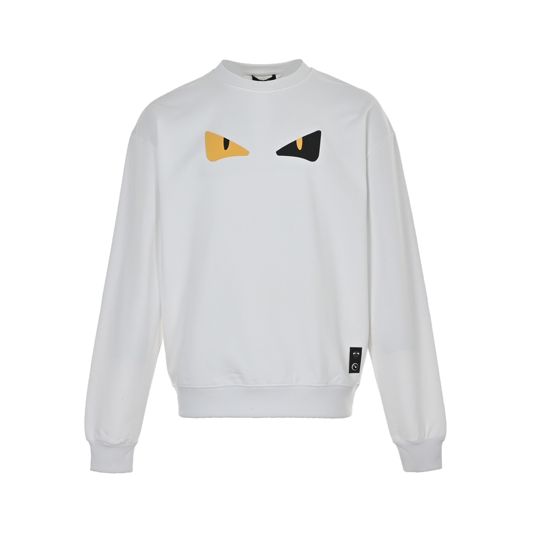 Fendi/芬迪 恶魔之眼小怪兽圆领卫衣 大Logo标识精致升级